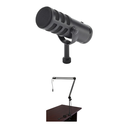 Samson Q9U XLR/USB Dynamic Broadcast Microphone Kit with XLR-Cabled Boom Arm