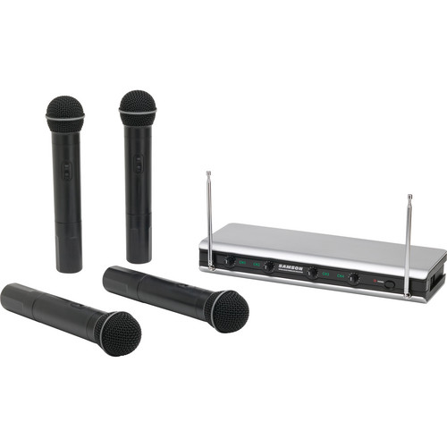 Samson Stage v466 Quad Vocal VHF Handheld Wireless SWV466SHT6B