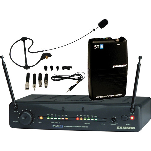 Samson Stage 55 True Diversity Wireless Earset System (Channel 22 / 183.3 MHz)