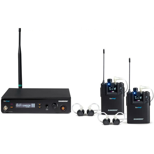 Samson EarAmp EWM100 Twin Pack Wireless In-Ear Monitoring System with Earphones (K: 470 to 502 MHz)