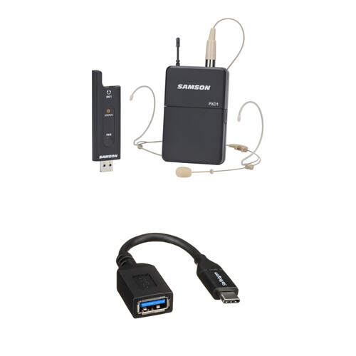 Samson XPD2 Headset USB Digital Wireless Microphone System Kit for USB Type-C Devices (2.4 GHz)