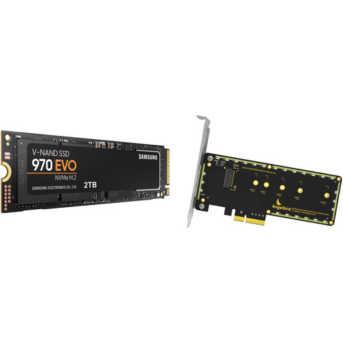 Samsung 2TB 970 EVO NVMe M.2 SSD & Wings PX1 PCIe x4 M.2 Adapter Kit