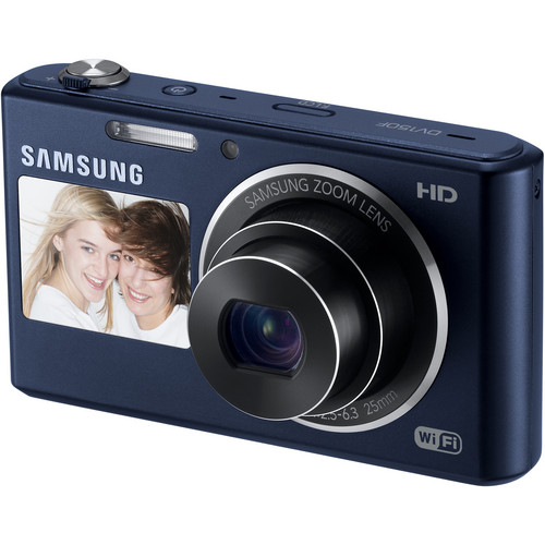 Samsung DV150F Dual-View Smart Digital Camera (Cobalt Black)