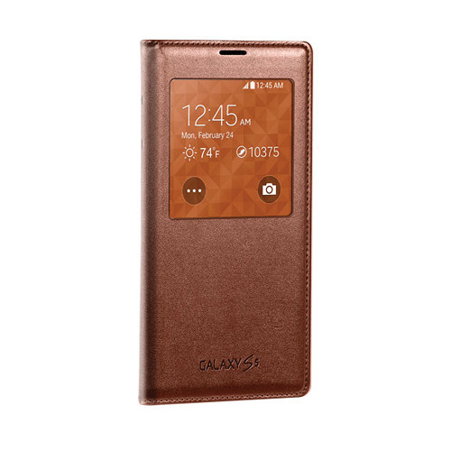 Samsung S-View Flip Cover for Galaxy S5 (Rose Gold)