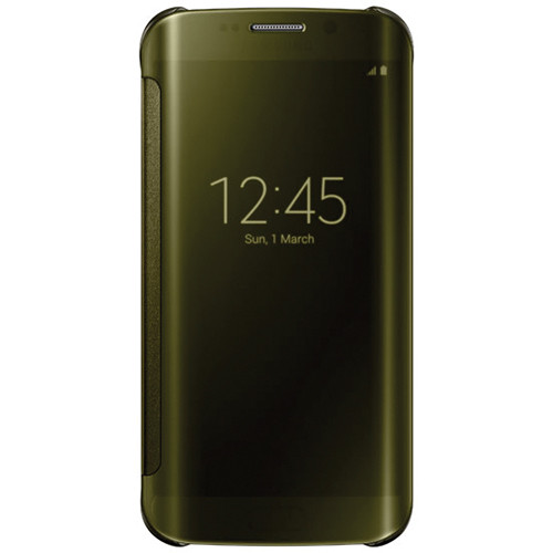 Samsung S-View Flip Cover for Galaxy S6 edge (Clear Gold)