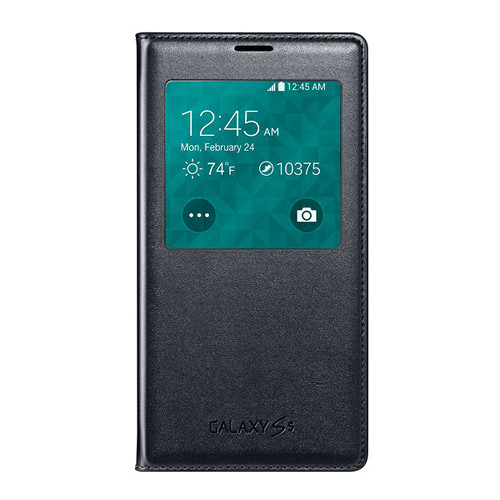 Samsung Galaxy S 5 Wireless Charging S-View Flip Cover (Black)