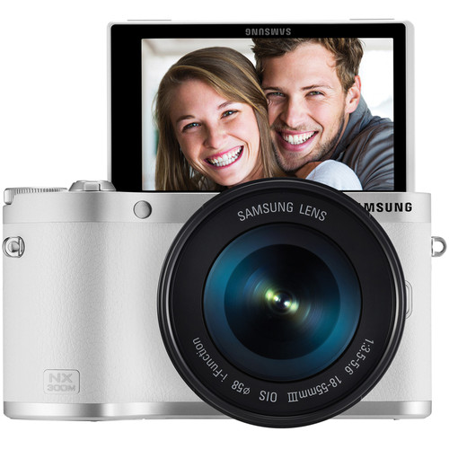 Samsung NX300M Mirrorless Digital Camera with 18-55mm f/3.5-5.6 OIS Lens (White)