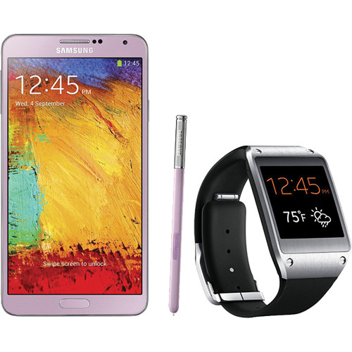 Samsung Galaxy Note 3 N9000 32GB Smartphone with Galaxy Gear Kit (Pink)