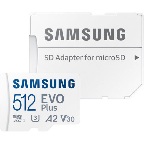 Samsung 512GB EVO Plus UHS-I microSDXC Memory Card with SD Adapter