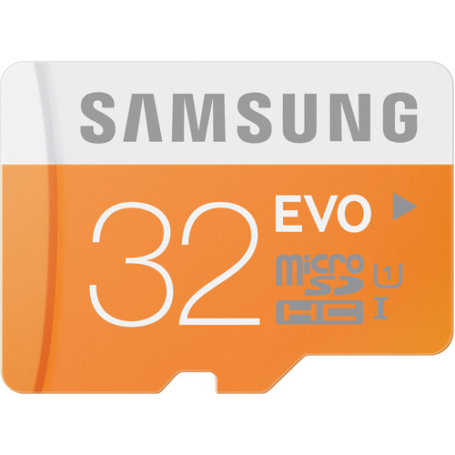Samsung 32GB EVO UHS-I microSDHC Memory Card with SD Adapter