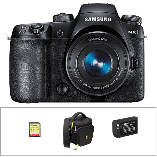 Samsung NX1 Mirrorless Digital Camera with 16-50mm Power Zoom Lens & Accessories Kit