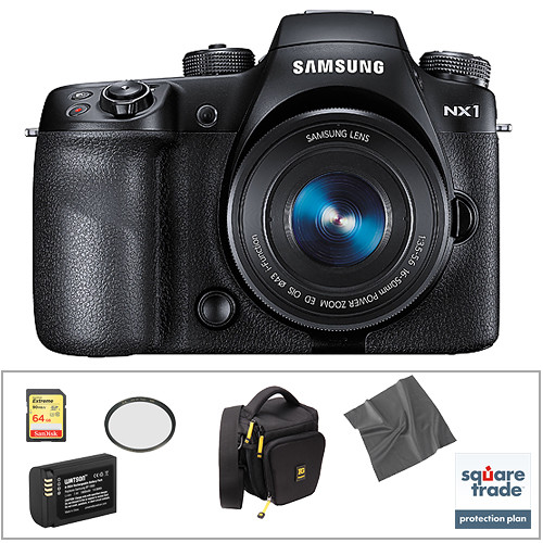 Samsung NX1 Mirrorless Digital Camera with 16-50mm Power Zoom Lens Deluxe Kit