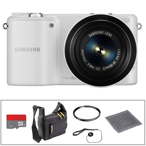 Samsung NX2000 Mirrorless Digital Camera with 20-50mm f/3.5-5.6 Lens Basic Kit (White)
