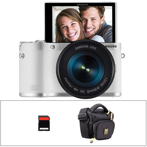 Samsung NX300M Mirrorless Digital Camera with 18-55mm Lens Basic Kit (White)