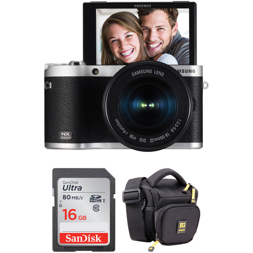 Samsung NX300M Mirrorless Digital Camera with 18-55mm Lens Basic Kit (Black)