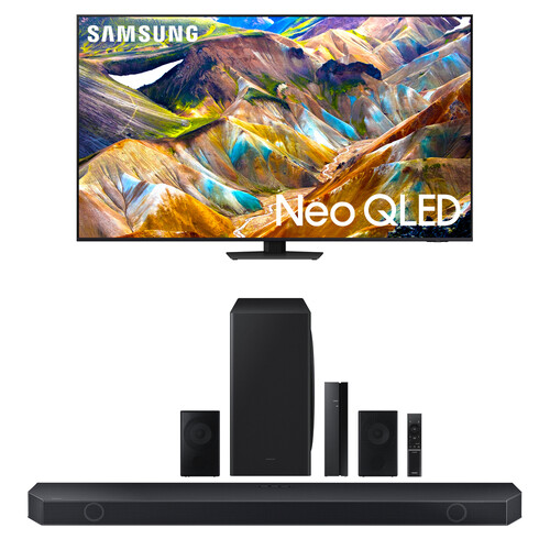 Samsung QN85D 75" 4K HDR Smart Neo QLED Mini-LED TV & HQ-Q910D 520W 9.1.2-Channel Soundbar System Kit
