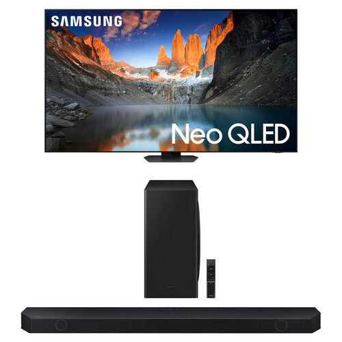 Samsung QN90D 75" 4K HDR Smart Neo QLED TV & HQ-Q800D 360W 5.1.2-Channel Soundbar System Kit