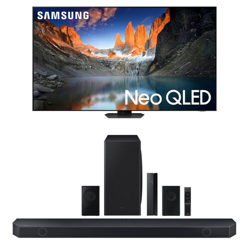 Samsung QN90D 85" 4K HDR Smart Neo QLED TV & HQ-Q910D 520W 9.1.2-Channel Soundbar System Kit