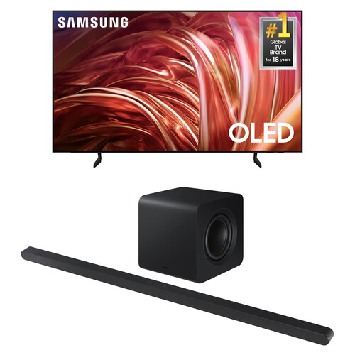 Samsung S85D 55" 4K HDR Smart OLED TV & HW-S800D 3.1.2-Channel Soundbar System Kit