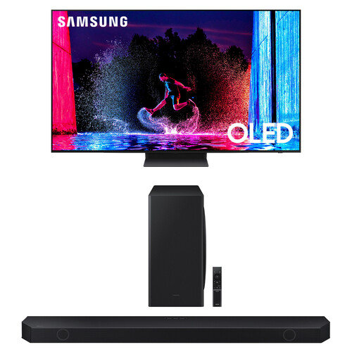 Samsung S90D 65" 4K HDR Smart OLED TV & HQ-Q800D 360W 5.1.2-Channel Soundbar System Kit