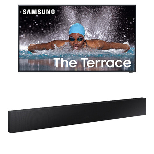 Samsung The Terrace 65" Class HDR UHD 4K Smart Partial Sun Outdoor QLED TV & Soundbar Kit