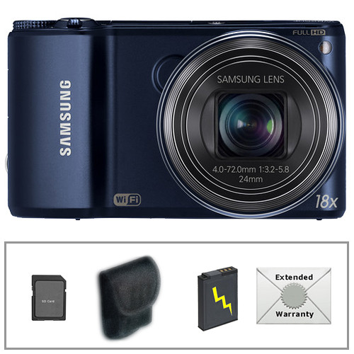 Samsung WB250F SMART Digital Camera Advanced Kit (Cobalt Black)