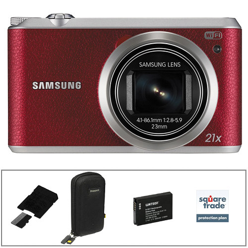 Samsung WB350F Smart Digital Camera Deluxe Kit (Red)