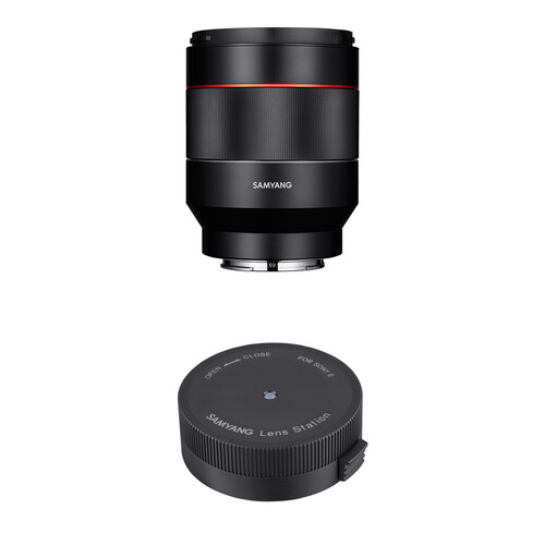 Samyang AF 50mm f/1.4 FE Lens with Lens Station Kit for Sony E