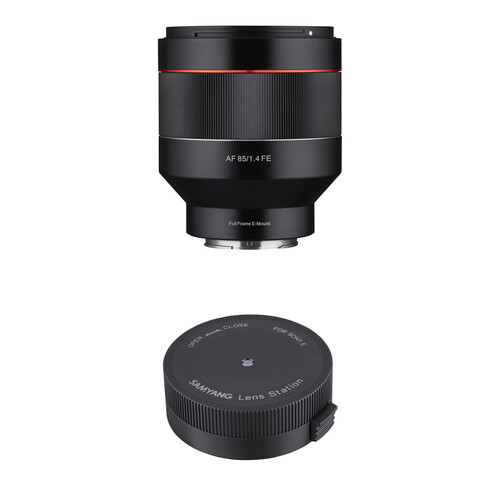 Samyang AF 85mm f/1.4 Lens with Lens Station Kit for Sony E B&H