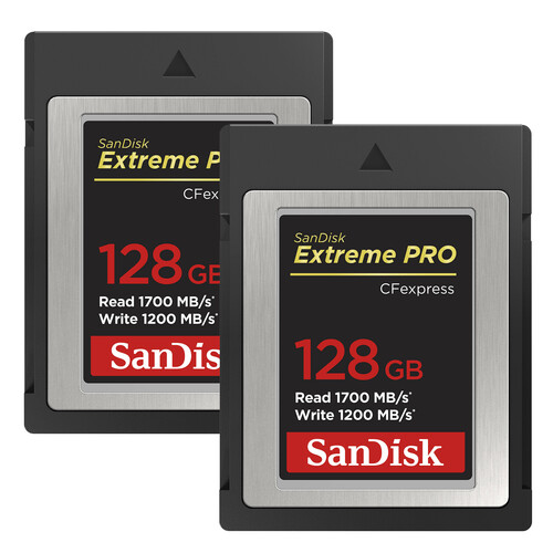 SanDisk 128GB Extreme PRO CFexpress Type B Memory Card (2-Pack)