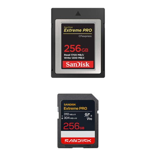SanDisk 256GB Extreme PRO CFexpress Type B & 256GB SDXC Memory Card Kit