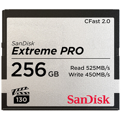 SANDISK 256GB Extreme PRO CFast 2.0 Memory Card