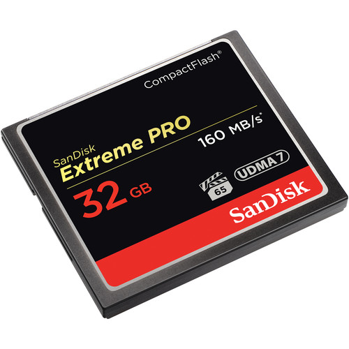 SANDISK 32GB Extreme Pro CompactFlash Memory Card (160MB/s)
