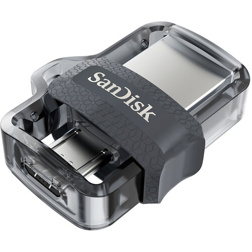 SANDISK 128GB Ultra Dual Drive m3.0 USB 3.2 Gen 1 Flash Drive (USB-A / micro-USB)