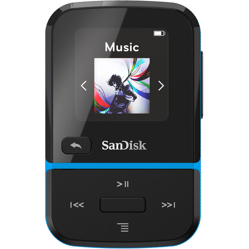 SANDISK 32GB Clip Sport Go Wearable MP3 Player SDMX30-032G-G46B