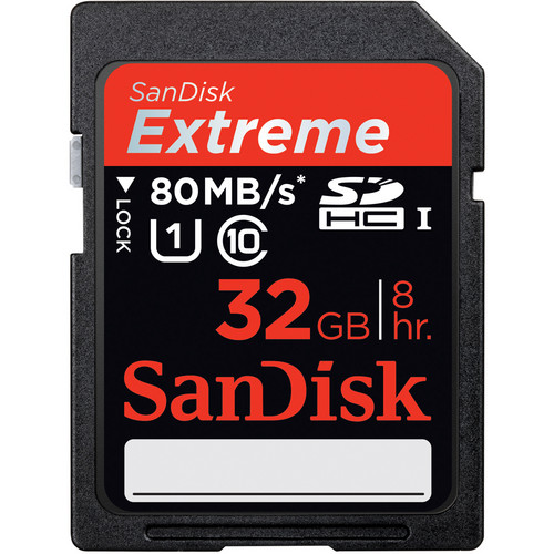 SANDISK 32GB Extreme Plus UHS-I SDHC Memory Card (Class 10)