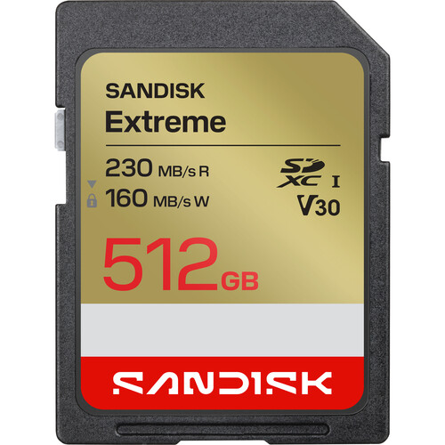 SanDisk 512GB Extreme UHS-I SDXC Memory Card