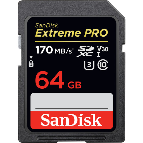 SANDISK 64GB Extreme PRO UHS-I SDXC Memory Card