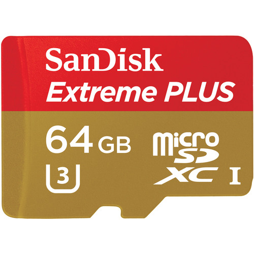 SanDisk 64GB Extreme PLUS UHS-I microSDXC Memory Card