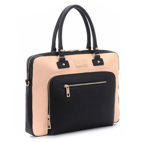 SANDY LISA London Shoulder Bag (Cream & Black)