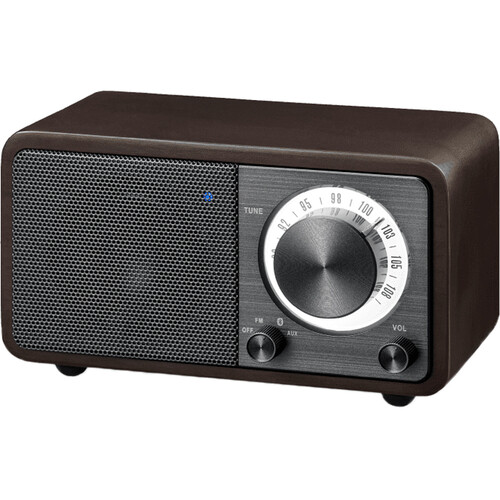 Sangean WR-7 Tabletop Wireless Bluetooth Speaker with FM Radio (Dark Cherry)