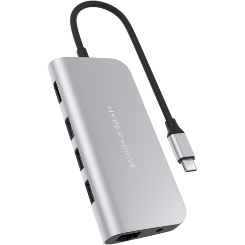 HYPER HyperDrive Power 9-in-1 USB Type-C Hub (Silver)