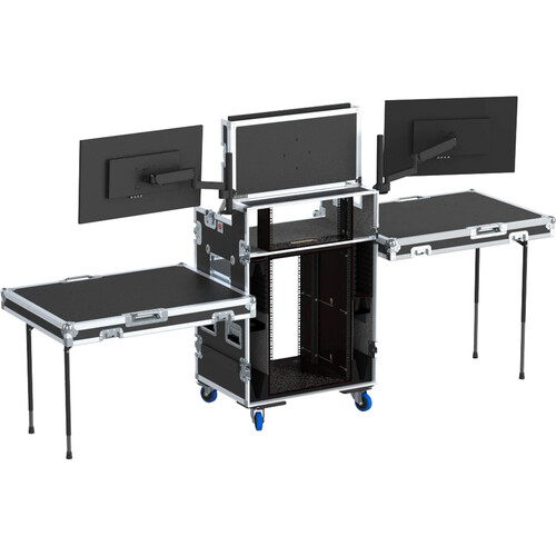 ProX FC Regie Pro 3A with 2 x Side Tables, Supports 3 x Monitors