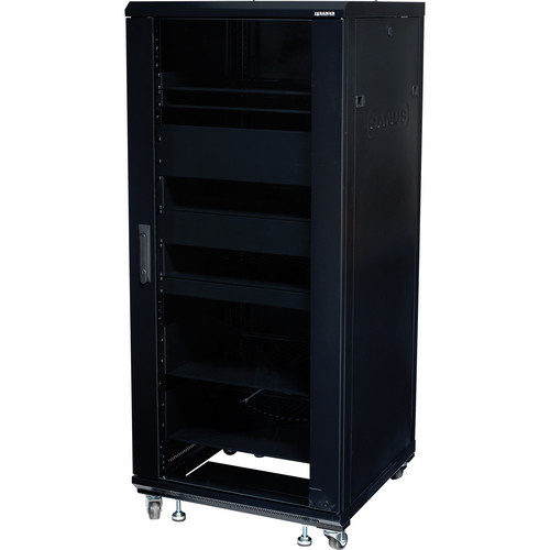 SANUS 27U Component 55" Tall AV Rack for Home Theater Equipment with EcoSystem Power Supply Bundle