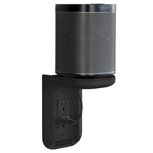 SANUS WSOS1 Outlet Shelf for the Sonos One, One SL, and PLAY:1 Speakers (Black, Single)