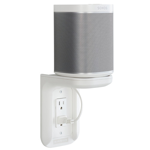 SANUS WSOS1 Outlet Shelf for the Sonos One, One SL, and PLAY:1 Speakers (White, Single)