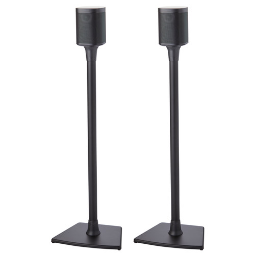 SANUS WSS22 Wireless Speaker Stands for the Sonos One, PLAY:1 & PLAY:3 (Black, Pair)