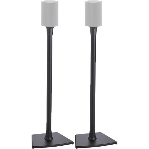 SANUS Fixed-Height Floor Stand for Sonos Era 100 Speakers (Black, Pair)