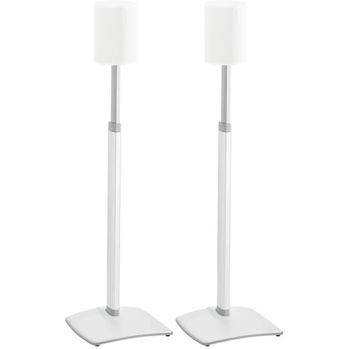 SANUS Height-Adjustable Floor Stand for Sonos Era 100 Speaker (White, Pair)