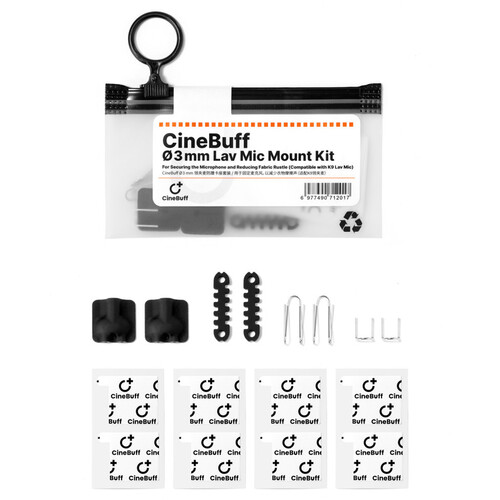 Saramonic CineBuff 3mm Lavalier Mounting, Friction Protection, Cable Strain, and Cable Management Kit
